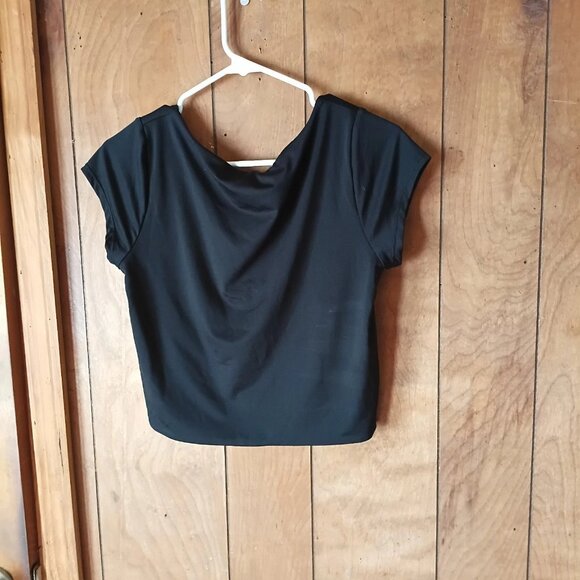 SWS contour womens black short sleeve crop top size XL - Picture 4 of 4